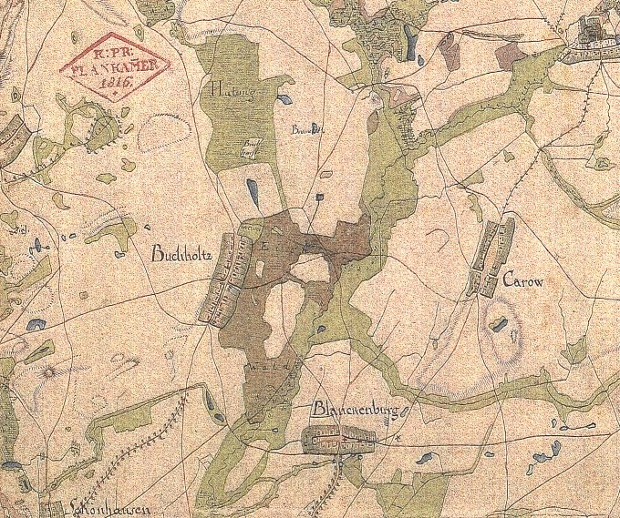 Ausschnitt aus Schmettaukarte 64, 1767-1787