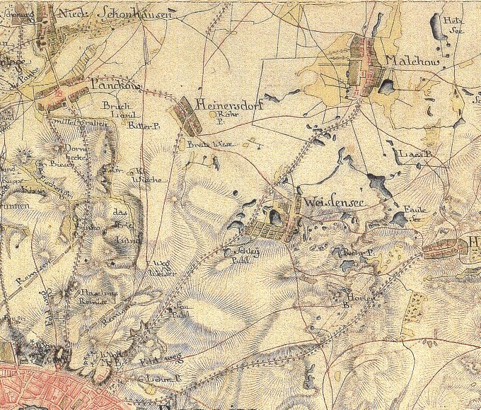 Ausschnitt aus Schmettaukarte 78, 1767-1787